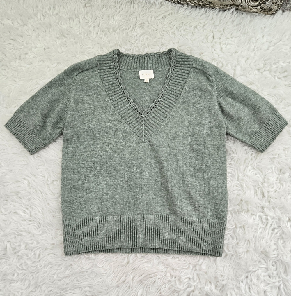 Cyrus short sleeve soft sweater V-neckline Size Small. New without tags. - Picture 1 of 7